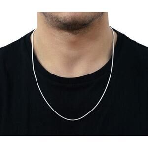 Mens Real Sterling Silver Snake Chain, Thick Flexible Snake Chain, 925 Italy